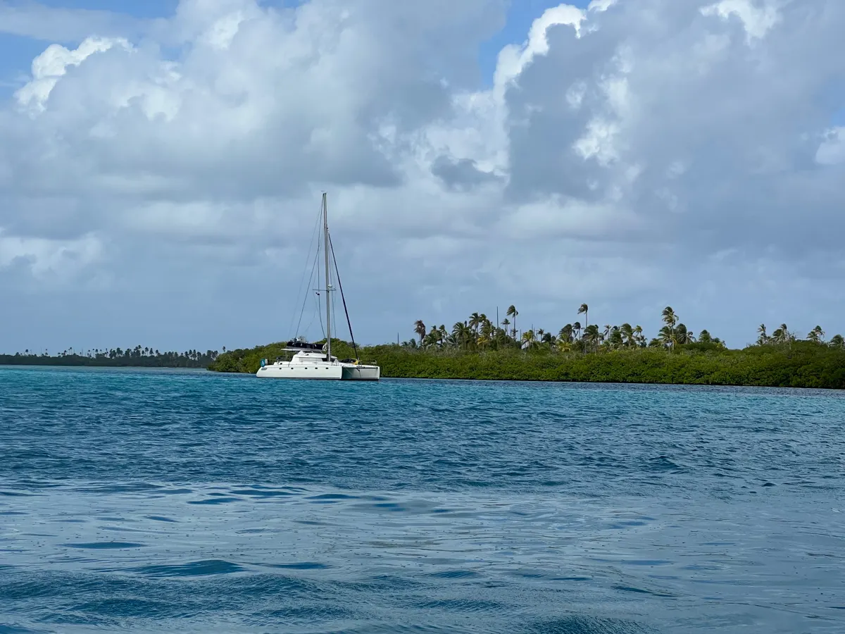 Caribbean cruising grounds with clear water and islands